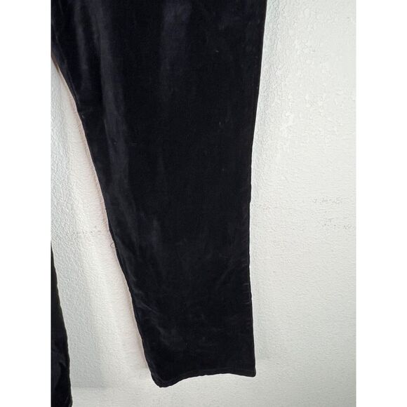 Ralph Lauren Petite Black Velvet Pants Size 8 petite VTG Y2K Gorpcore - Picture 2 of 16